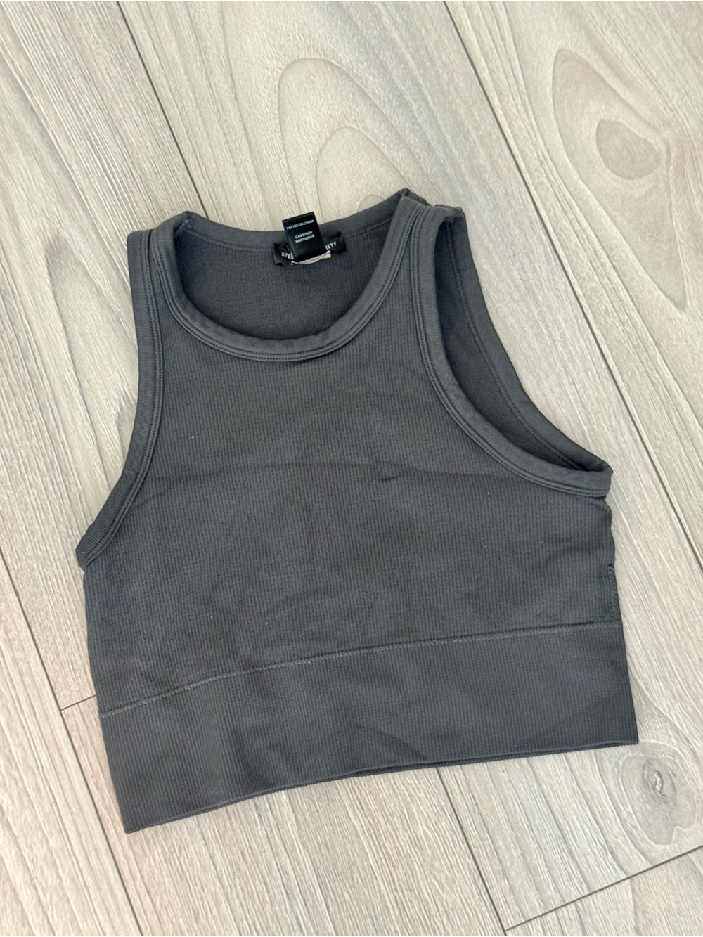 Streetwear Society Black Ribbed Crop Tank Top